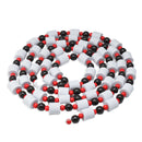 Ornativity Christmas Marshmallow Candy Garland - Rustic Xmas Holiday Wooden Farmhouse Country Wood Beaded Home and Holiday Garland Tree Decorations Boho Strand of Beads Decor 8' 3 (2 Pack)