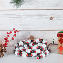 Ornativity Christmas Marshmallow Candy Garland - Rustic Xmas Holiday Wooden Farmhouse Country Wood Beaded Home and Holiday Garland Tree Decorations Boho Strand of Beads Decor 8' 3 (2 Pack)