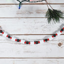 Ornativity Christmas Marshmallow Candy Garland - Rustic Xmas Holiday Wooden Farmhouse Country Wood Beaded Home and Holiday Garland Tree Decorations Boho Strand of Beads Decor 8' 3 (4 Pack)