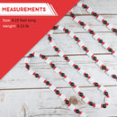 Ornativity Christmas Marshmallow Candy Garland - Rustic Xmas Holiday Wooden Farmhouse Country Wood Beaded Home and Holiday Garland Tree Decorations Boho Strand of Beads Decor 8' 3 (2 Pack)