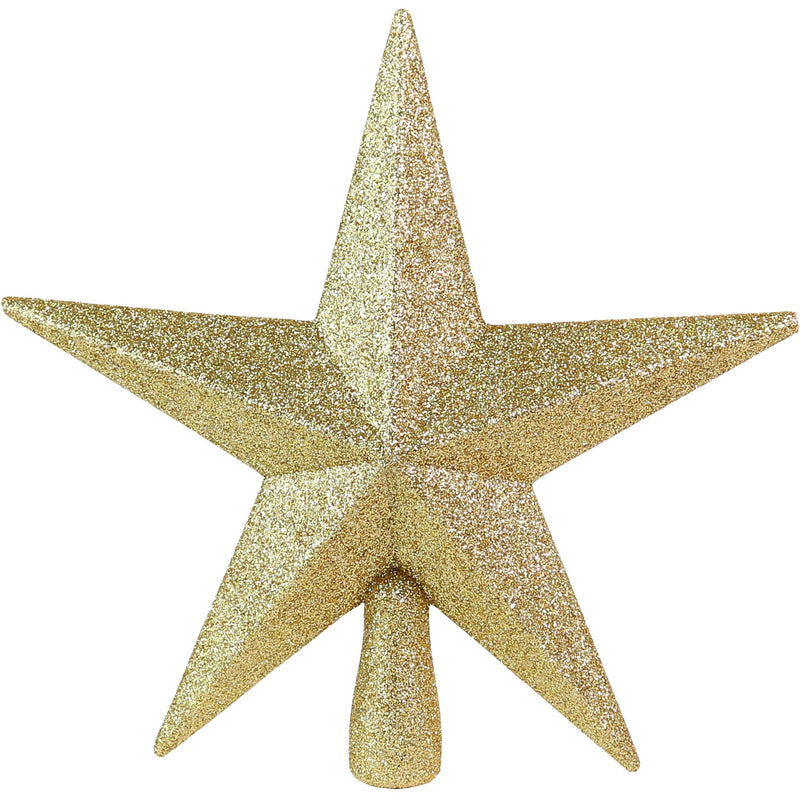 Glitter Star Tree Topper - Christmas Decorative Holiday Bethlehem Star Ornament 5.5"