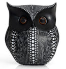 Black Owl Statue Figurine - Animal Sculpture Home Decoration for Bedroom Living Room Kitchen Office Bathroom House Decor Figurines