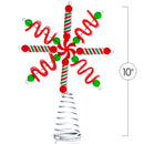 Candy Snowflake Tree Topper - Peppermint Candy Cane Sour Belt Jelly Licorice Star Snowflakes Christmas Tree Top Decorations