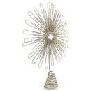 Flower Sunburst Tree Topper - Christmas Glitter Holiday Starburst Decoration