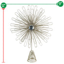 Flower Sunburst Tree Topper - Christmas Glitter Holiday Starburst Decoration