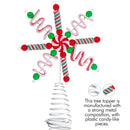 Candy Snowflake Tree Topper - Peppermint Candy Cane Sour Belt Jelly Licorice Star Snowflakes Christmas Tree Top Decorations