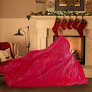 Huge Gift Wrap Bag - Large Plastic Red Wrapping Bags for Jumbo Birthday Christmas Holiday Graduation Gifts and Festive Parties