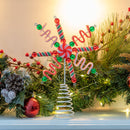 Candy Snowflake Tree Topper - Peppermint Candy Cane Sour Belt Jelly Licorice Star Snowflakes Christmas Tree Top Decorations