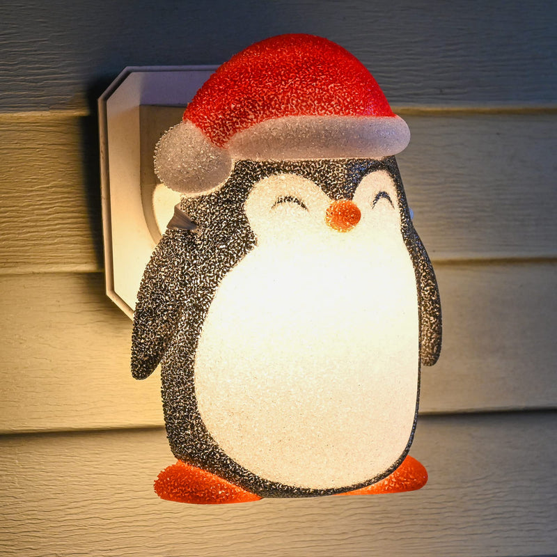 Penguin Porch Light Cover - Penguins Head Outdoor Front Porch Lamp Holiday Decoration Covers - Set of 2