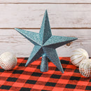 Glitter Star Tree Topper - Christmas Tiffany Blue Decorative Holiday Bethlehem Star Ornament