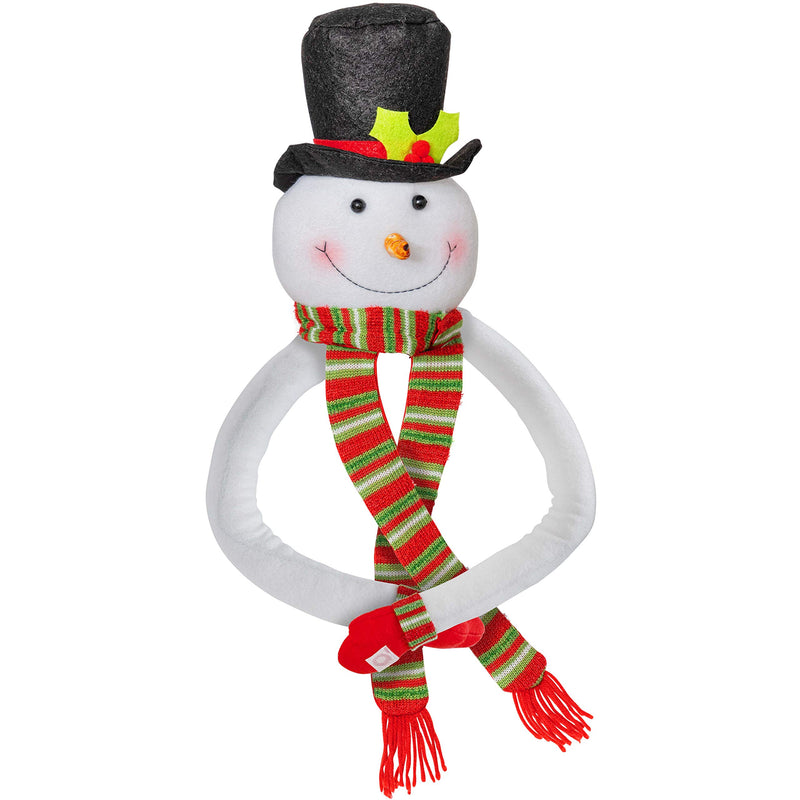 Snowman Christmas Tree Hugger - Xmas Holiday Tree Top Winter Snow Man Topper Ornament Decoration for Christmas Tree