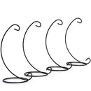 Black Ornament Display Stand - Air Plant Terrarium Planter or Crystal Glass Witch Ball Holder Table Top Party Decorations Stands with Hanger Hook - Pack of 4