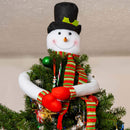 Snowman Christmas Tree Hugger - Xmas Holiday Tree Top Winter Snow Man Topper Ornament Decoration for Christmas Tree