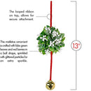 Mistletoe Ball Christmas Ornament - Holiday Mistletoe Bell Hanging Decoration