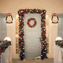 Penguin Porch Light Cover - Penguins Head Outdoor Front Porch Lamp Holiday Decoration Covers - Set of 2