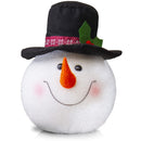 Snowman Head Tree Topper - Xmas Holiday Tree Top Winter Snow Man Topper Ornament Decoration for Christmas Tree