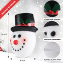 Snowman Porch Light Cover - Snowman Head Outdoor Front Porch Lamp Holiday Decoration Covers - Set of 2