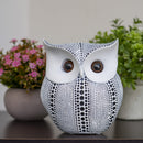 White Owl Statue Figurine - Animal Sculpture Home Decoration for Bedroom Living Room Kitchen Office Bathroom House Decor Figurines