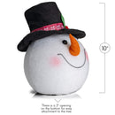 Snowman Head Tree Topper - Xmas Holiday Tree Top Winter Snow Man Topper Ornament Decoration for Christmas Tree