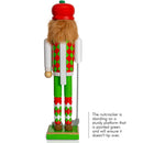 Golf Player Christmas Nutcracker – Red and Green Wooden Golfer with Club and Ball Xmas Themed Holiday Nut Cracker Doll Figure Toy Decorations
