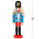 Nutcrackers Hanging Ornament Figures - Christmas Mini Wooden King and Soldier Nutcracker