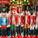 Nutcrackers Hanging Ornament Figures - Christmas Mini Wooden King and Soldier Nutcracker