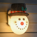 Snowman Porch Light Cover - Snowman Head Outdoor Front Porch Lamp Holiday Decoration Covers - Set of 2