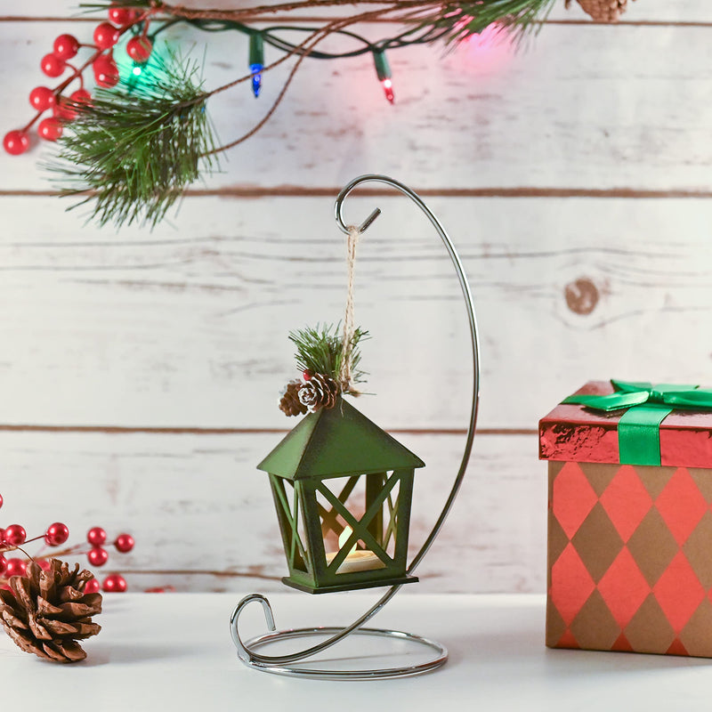 christmas air plant holder Silver Ornament Display Stand