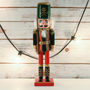 Christmas Toy Soldier Nutcracker – Red and Black Wooden Nutcracker Soldier with a Rifle Gun Xmas Themed Holiday Nut Cracker Doll Figure Decorations