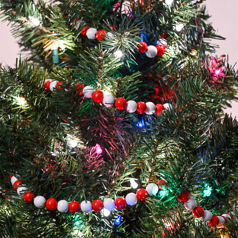Beaded Christmas Tree Garland, Red, 10 m – We R Christmas