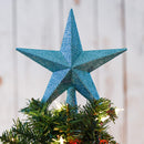 Glitter Star Tree Topper - Christmas Tiffany Blue Decorative Holiday Bethlehem Star Ornament
