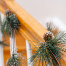 Pinecone and Needles Garland - Pine Needles and Pinecone Rustic Holiday Christmas Tree Natural Garland Decorations – 6 Ft