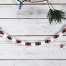 Holiday Marshmallow Candy Garland - Rustic Christmas Wooden Farmhouse Country Wood Beaded Home and Holiday Garland Tree Decorations Boho Strand of Beads