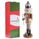 Ornativity Christmas Candyland Gingerbread Nutcracker – Wooden Nutcracker Candy Man with Candy Cane and Gingerbread Cookies in Hand Xmas Themed Holiday Nut Cracker Doll Figure Decorations