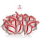 Peppermint Candy Ornament Set – Christmas Candy Cane Shatterproof Candy Balls Hanging Ornaments for Indoor or Outdoor Christmas Tree – 1 Dozen