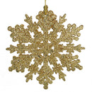 Ornativity Glitter Snowflake Ornaments - Holiday Wedding Plastic Sparkling Hanging Snowflakes  Pack of 24